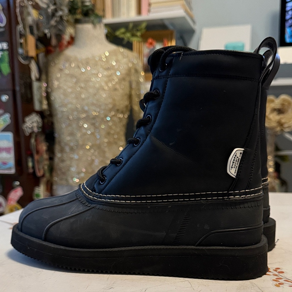 Suicoke Black Lace Up Boots